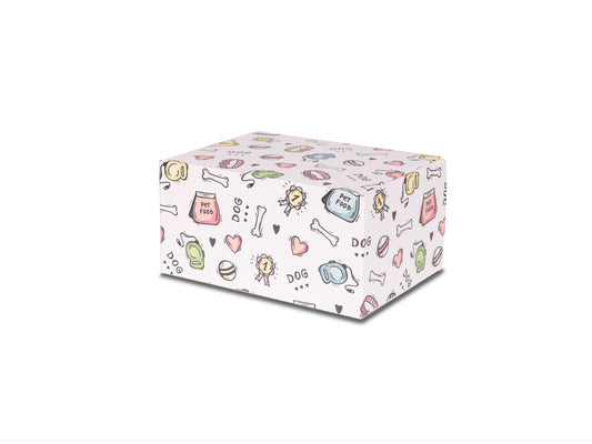 Eco Friendly-Biodegradable Box Cremation Urn-Dog Print