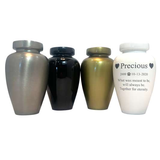 Small Metal Cremation Urn-Engravable