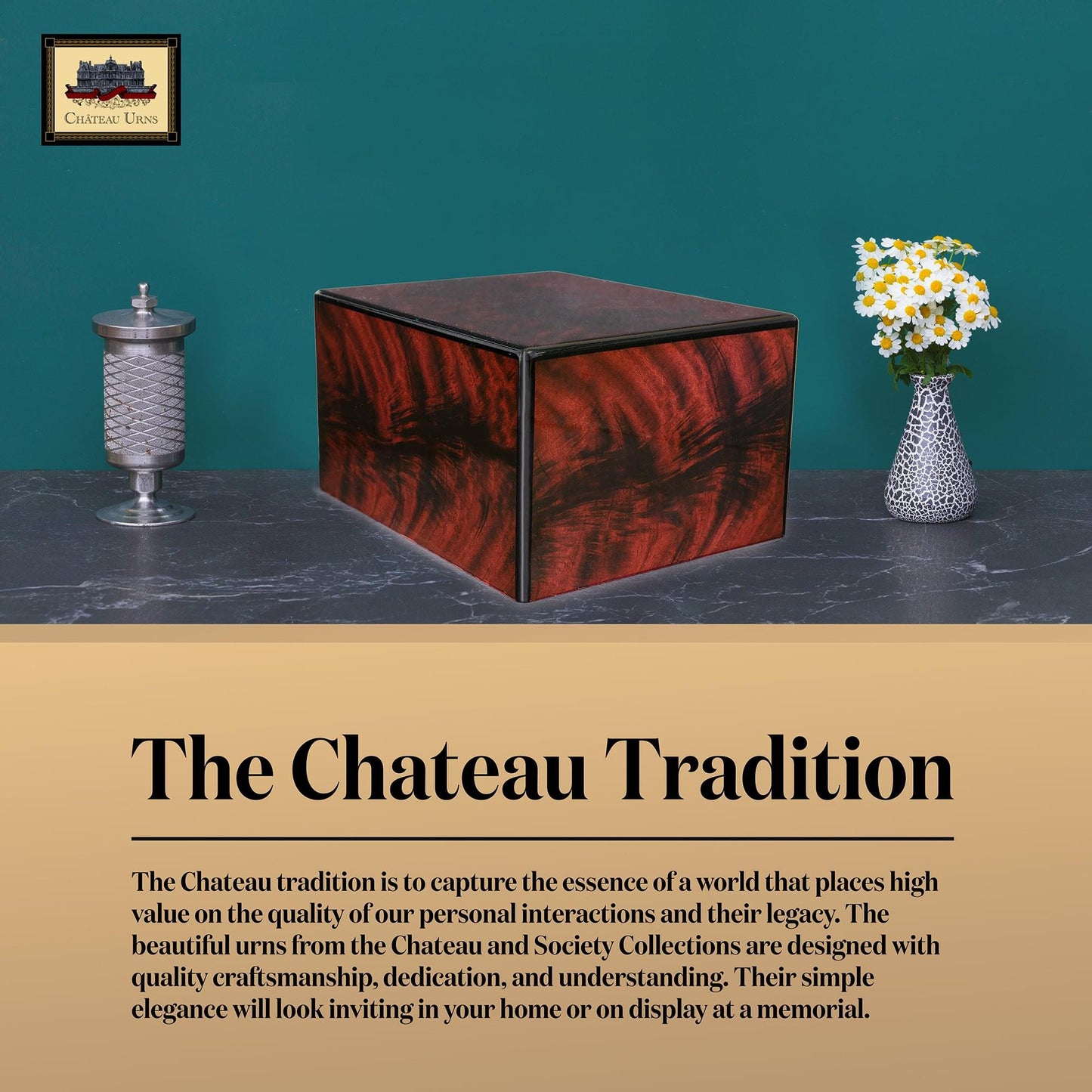 Bordeaux Large Adult Cremation Urn - chateau-urns