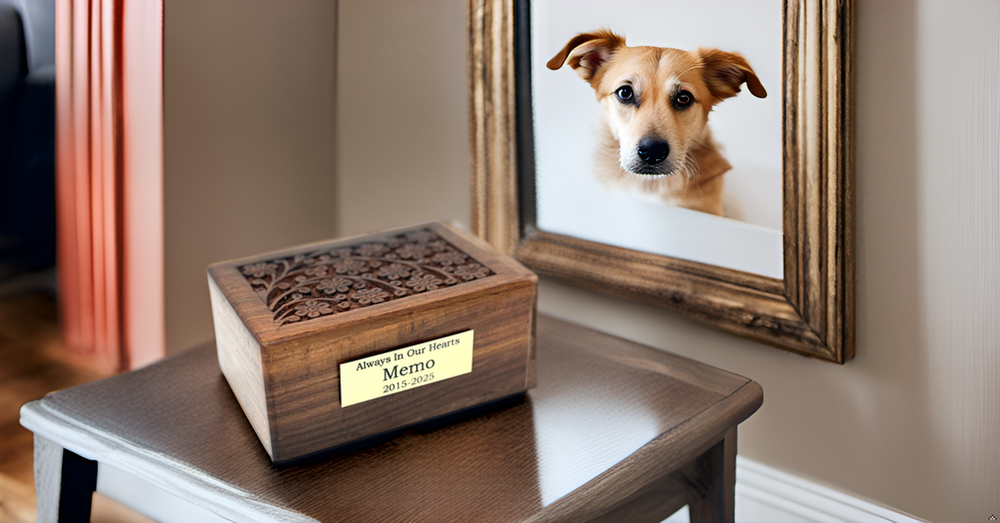 Custom Pet Urn-Handcarved Rosewood Pet Cremation Urn