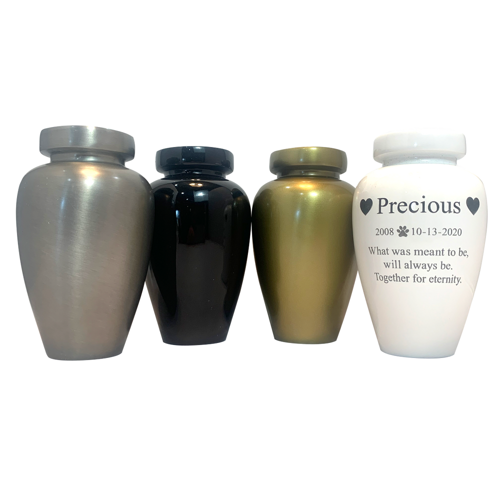 Small Metal Cremation Urn-Engravable