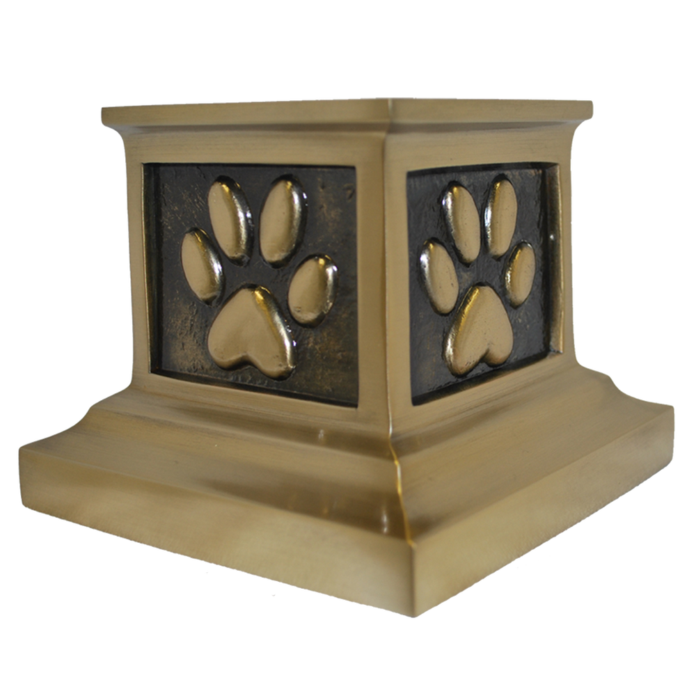 
                
                    Load image into Gallery viewer, Paw Print Metal Urn-Engravable
                
            