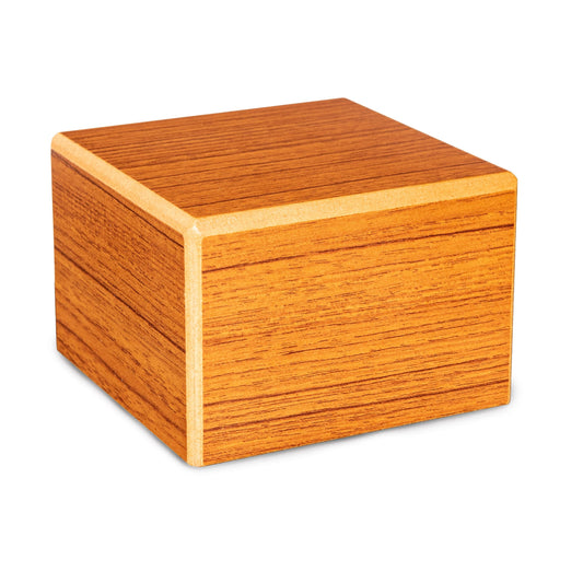 Society Collection-Extra Small Cremation Urn-Rustic Oak Finish - chateau-urns