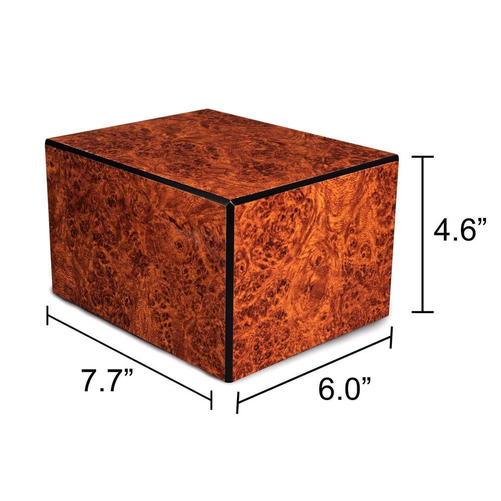 Society Collection-Large Adult Cremation Urn-Burl Wood Finish - chateau-urns