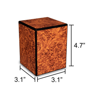 Society Collection-Small Keepsake/Pet Cremation Urn-Burl Wood Finish - chateau-urns