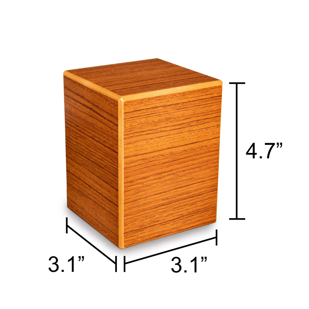 Society Collection-Small Keepsake/Pet Cremation Urn-Rustic Oak Finish - chateau-urns
