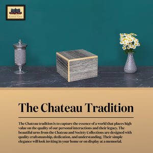 Society Collection-Extra Small Cremation Urn-Coastal Gray Finish - chateau-urns