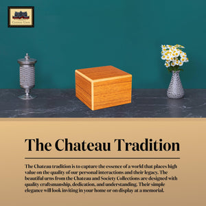 
                
                    Load image into Gallery viewer, Society Collection-Extra Small Cremation Urn-Rustic Oak Finish - chateau-urns
                
            