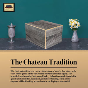 Society Collection-Large Adult Cremation Urn- Coastal Gray Finish - chateau-urns