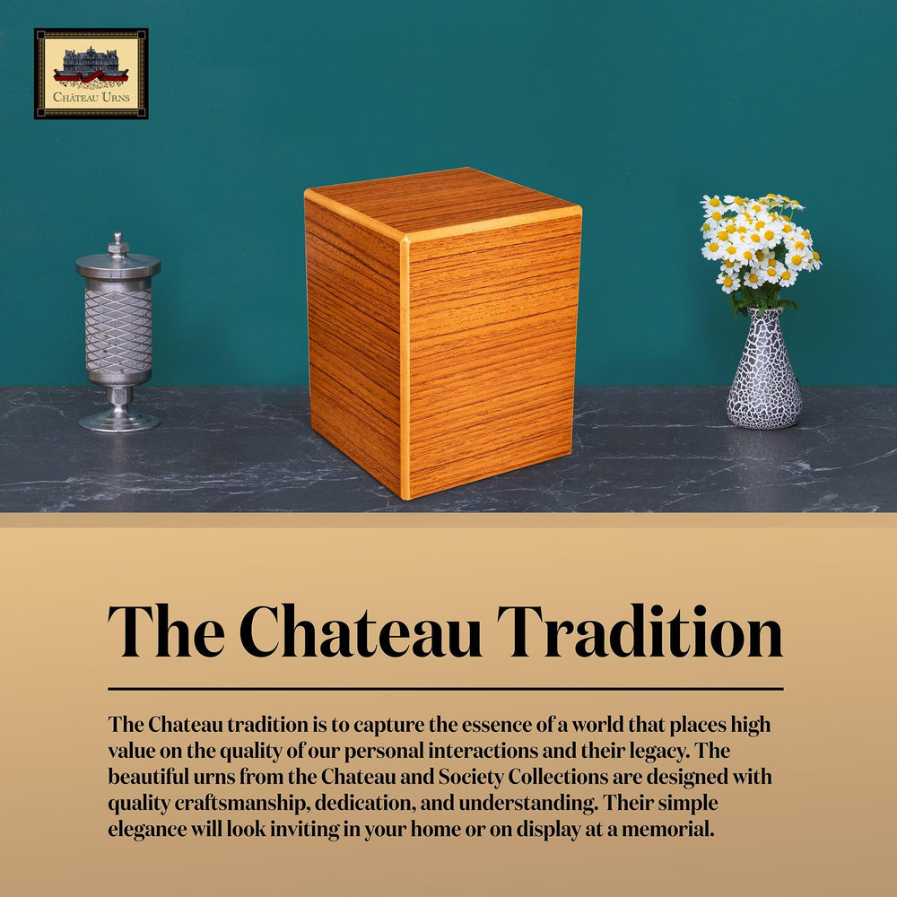 Society Collection-Small Keepsake/Pet Cremation Urn-Rustic Oak Finish - chateau-urns